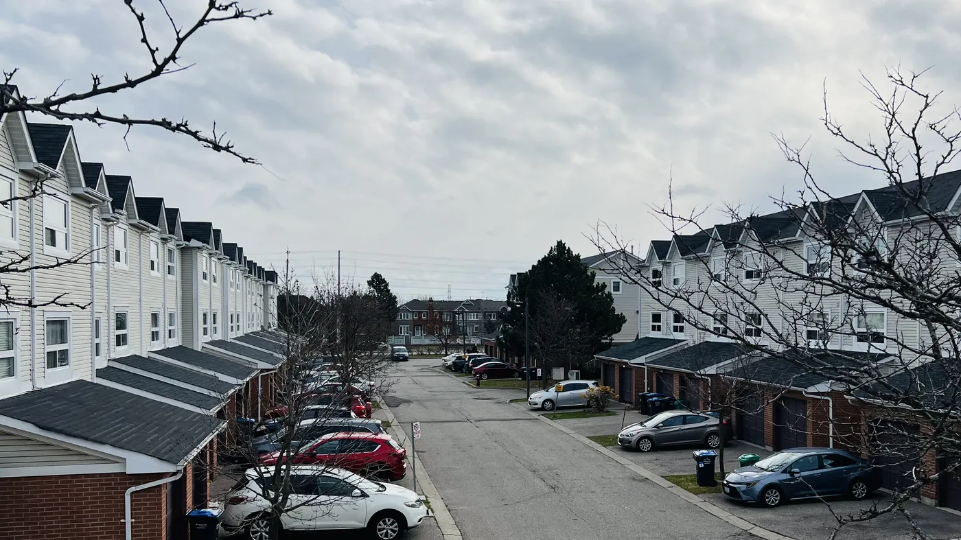 Residential street of homes with fresh siding